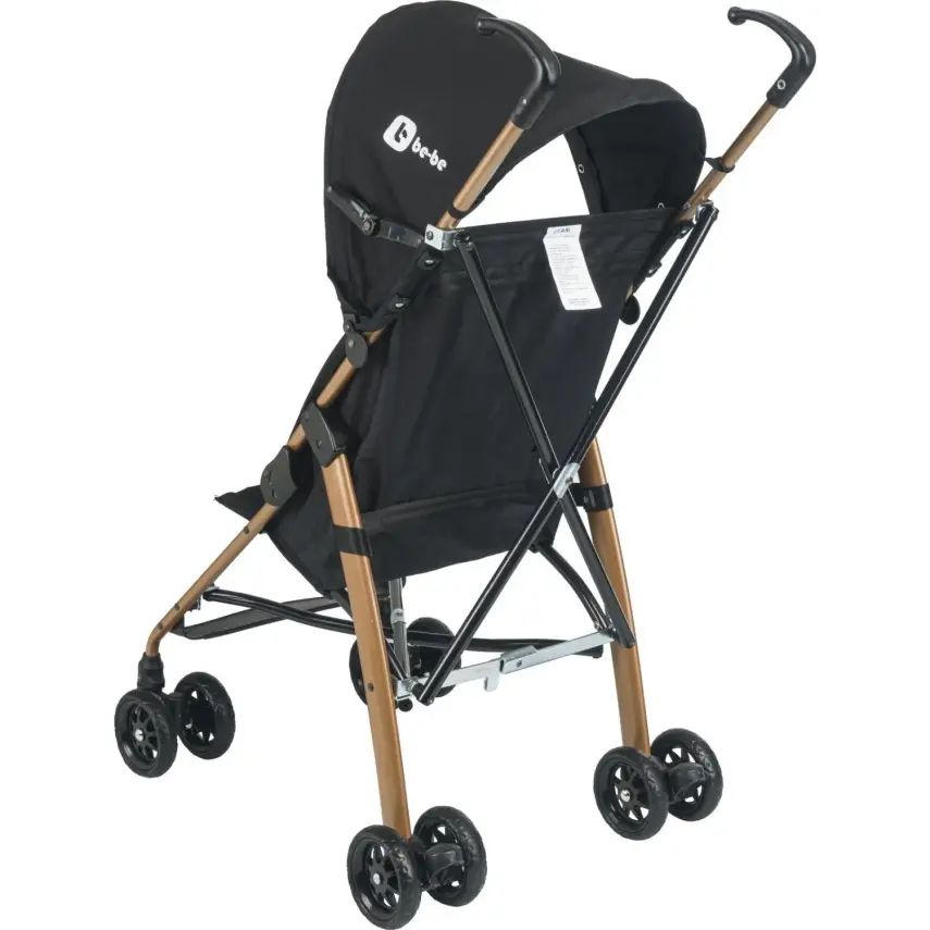 Be-Be Basic Pratik Ultra Hafif Katlanabilir Baston Bebek Arabası  Siyah Gri - 7