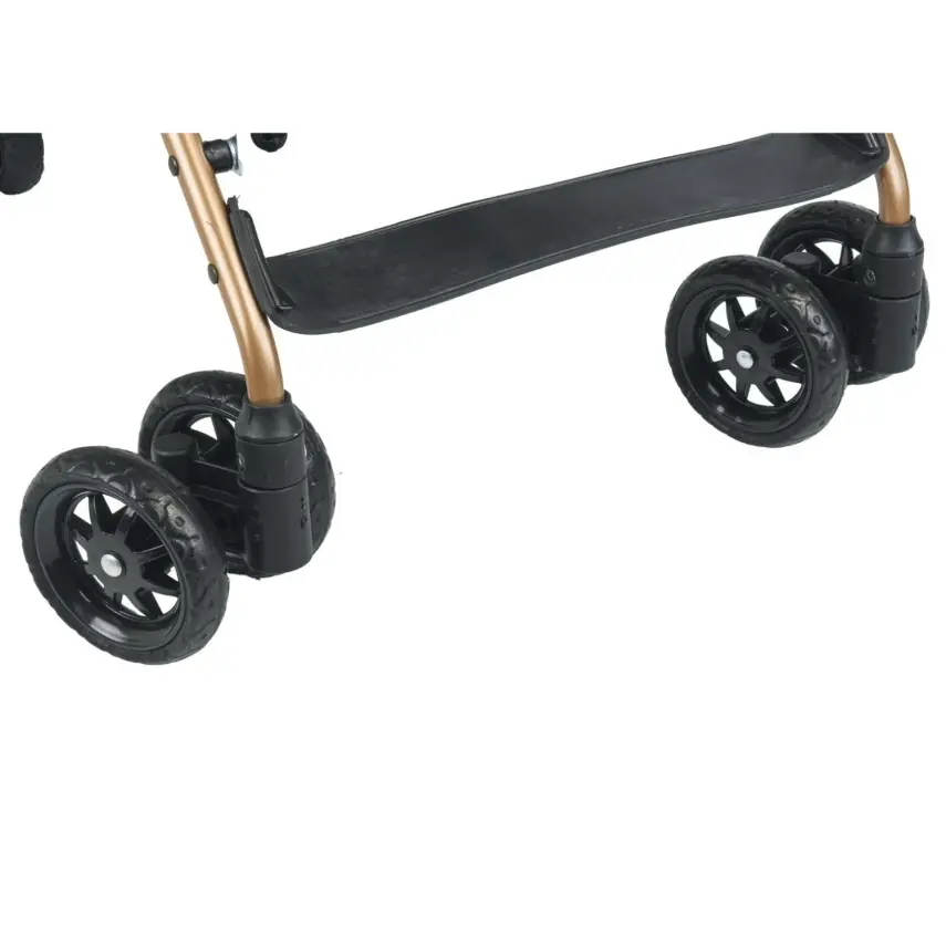 Be-Be Basic Pratik Ultra Hafif Katlanabilir Baston Bebek Arabası  Siyah Gri - 9