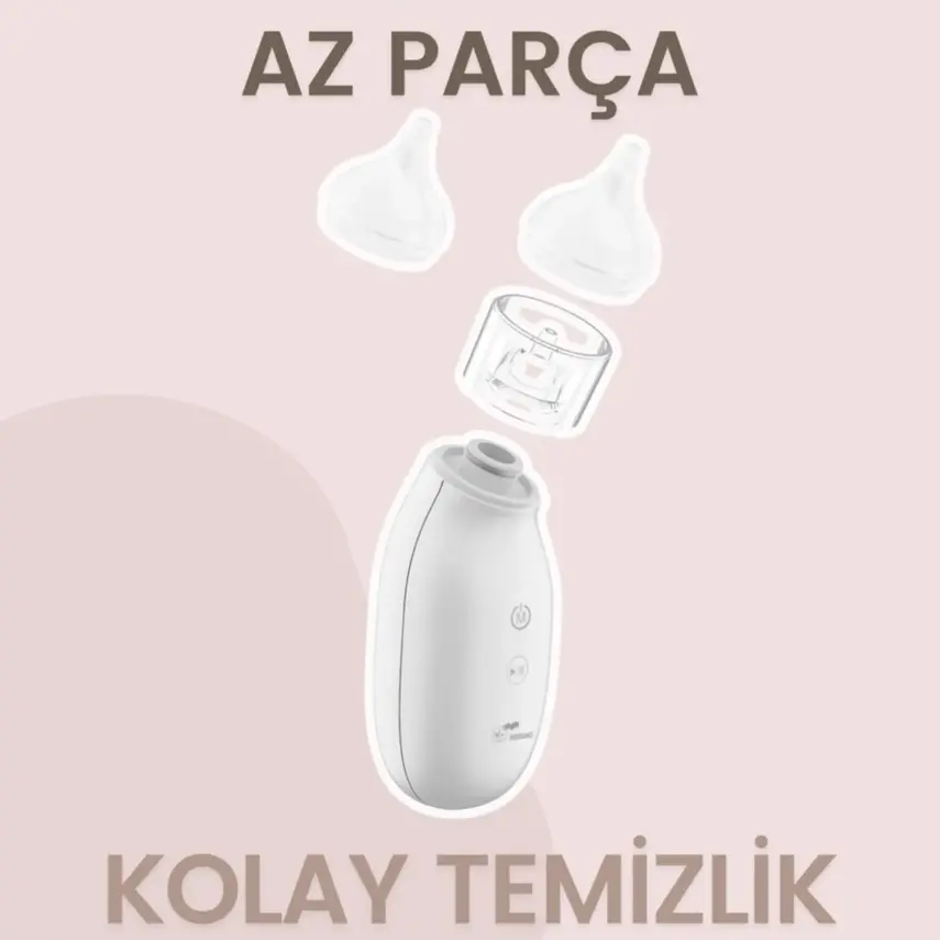 Bebebao Q2 Elektrikli Bebek Burun Aspiratörü Çocuk Burun Temizleme Makinesi Şarjlı - 6