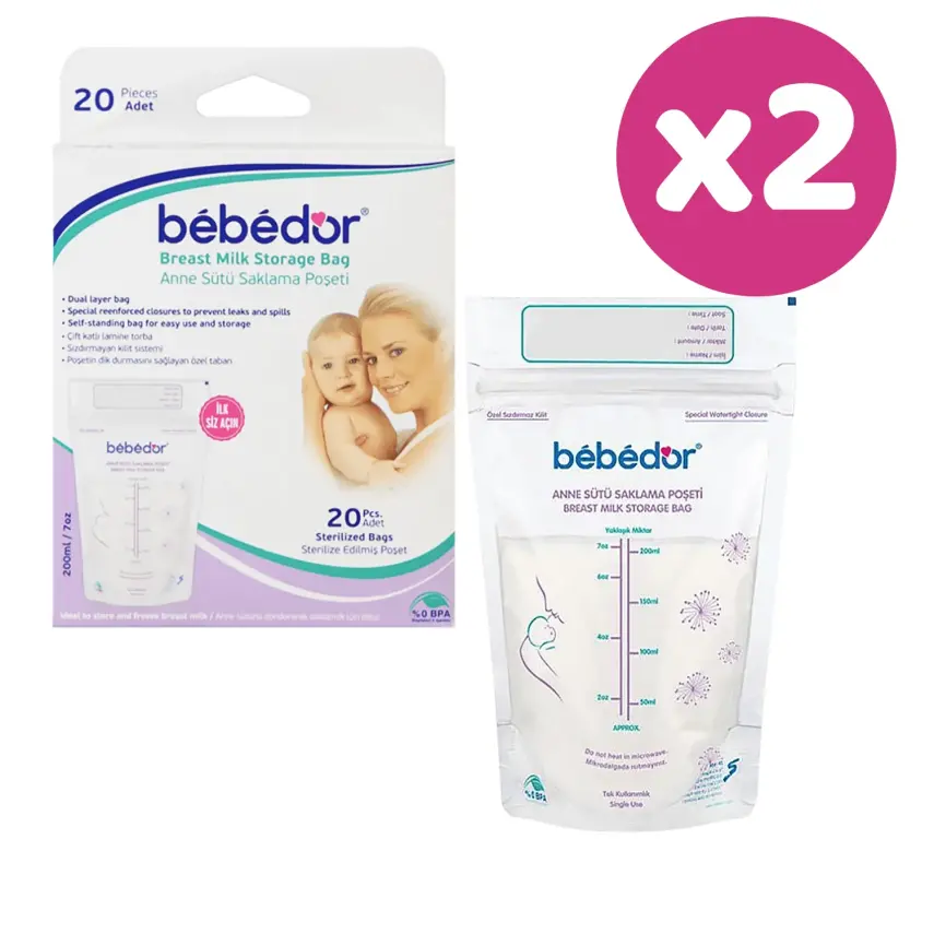 Bebedor Anne Sütü Saklama Poşeti 20li x 2 Adet - 2