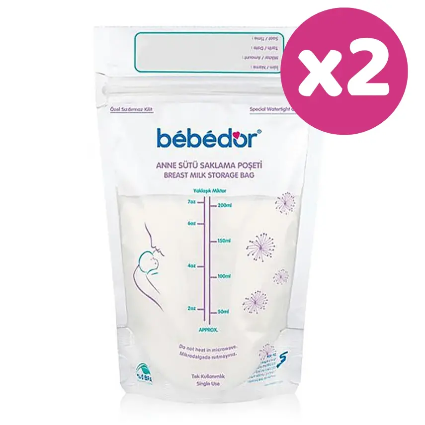 Bebedor Anne Sütü Saklama Poşeti 20li x 2 Adet - 3