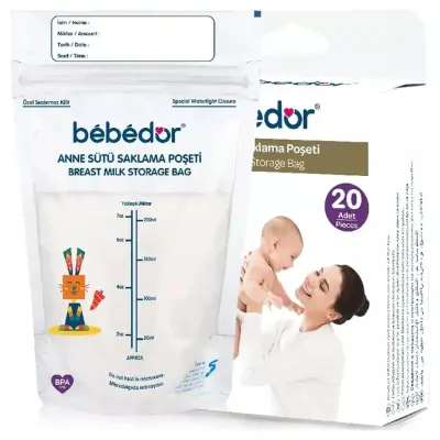 Bebedor Anne Sütü Saklama Poşeti 20x200 ml 