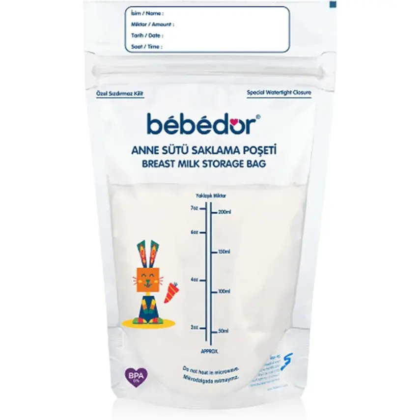 Bebedor Anne Sütü Saklama Poşeti 20x200 ml - 3