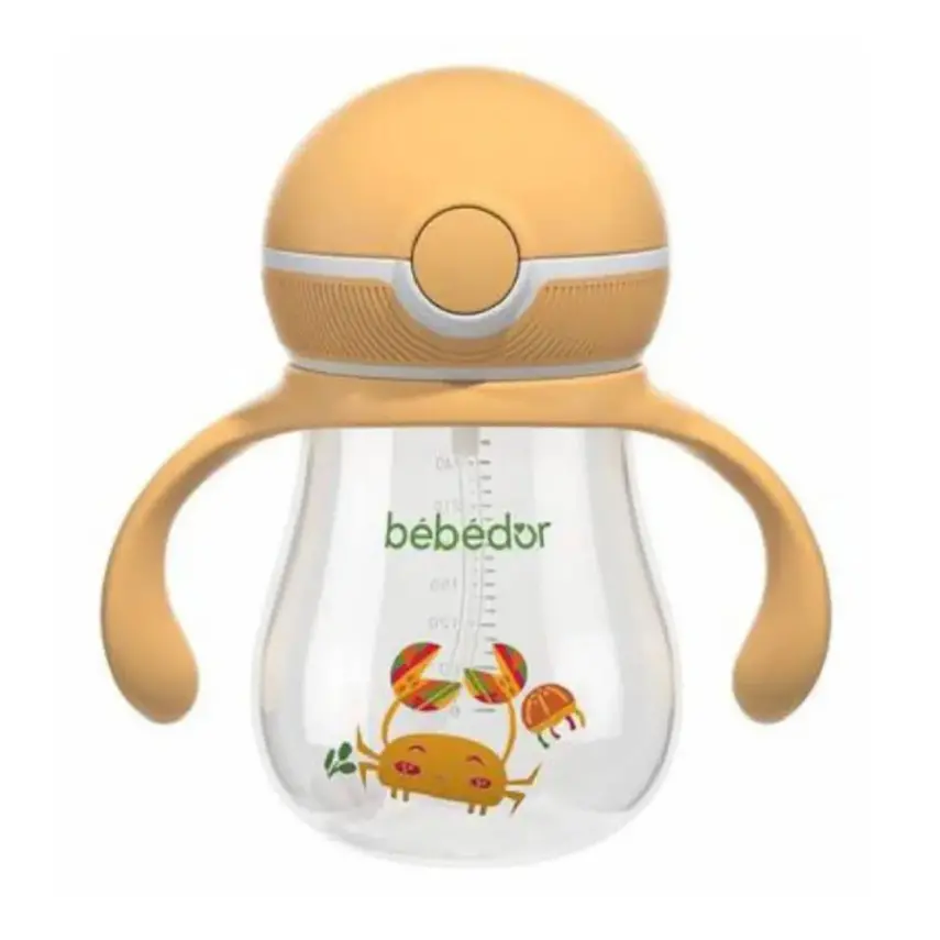 Bebedor Bas Aç Kapaklı Kulplu PP Bardak 260 ml - 1