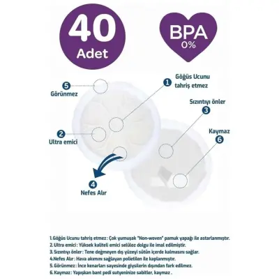 Bebedor Göğüs Pedi 40lı - 3