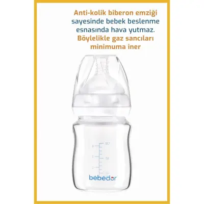 Bebedor Isıya Dirençli Cam Biberon 120 ml - 3