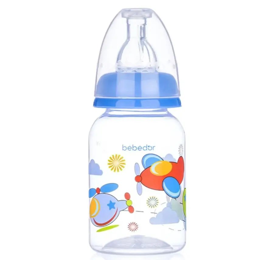 Bebedor Silikon Emzikli Desenli PP Biberon 125 ml 0+ Ay - 1