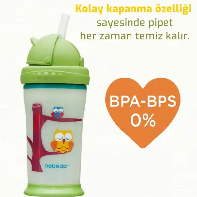 Bebedor Yalıtımlı Pipetli Alıştırma Bardağı 240 ml  - 6