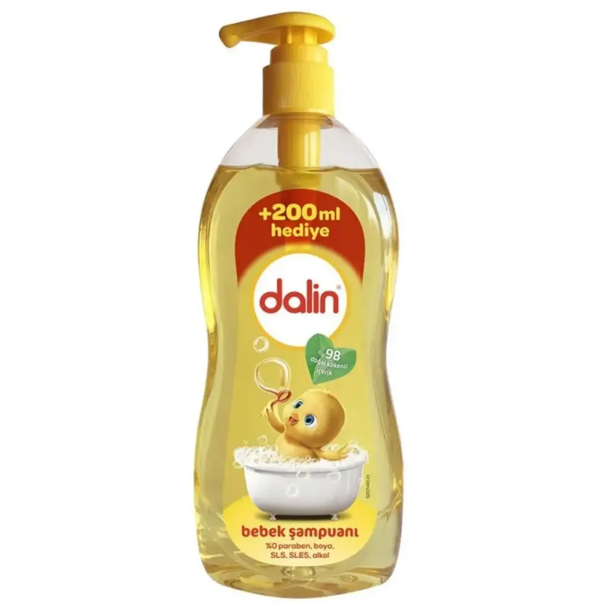 Bebek Bakım Seti (Antrasit) Dalin Klasik Bebek Şampuanı +Bebedor Tarak Seti+ Çanta Hediyeli - 2
