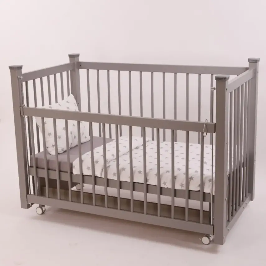 Bebekonfor Anne Yanı Beşik 60*120 Gri - 2