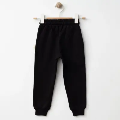 Bebolly Erkek Eşofman Altı Snap Baskılı Siyah - 9