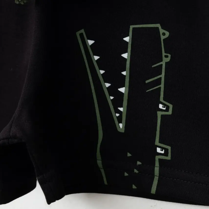 Bebolly Erkek Şort Snap Baskılı Siyah - 6