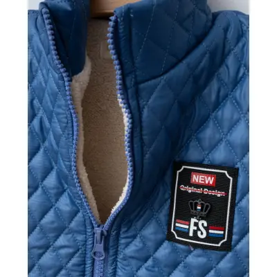 Bebolly Erkek Yelek Baklava Desenli İndigo - 2