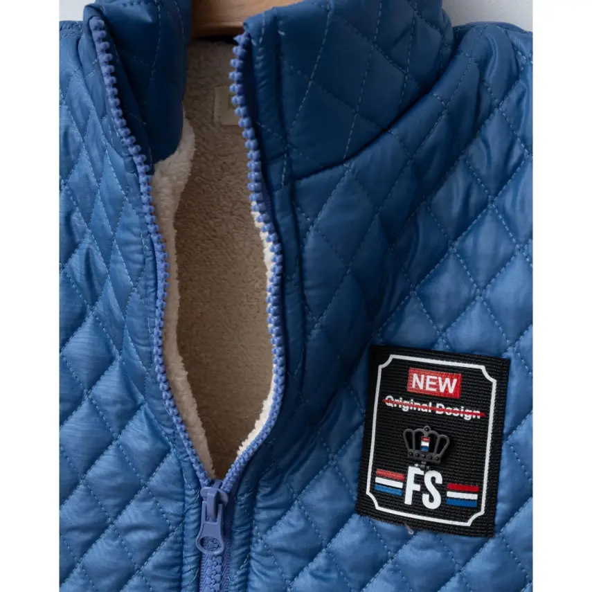 Bebolly Erkek Yelek Baklava Desenli İndigo - 2