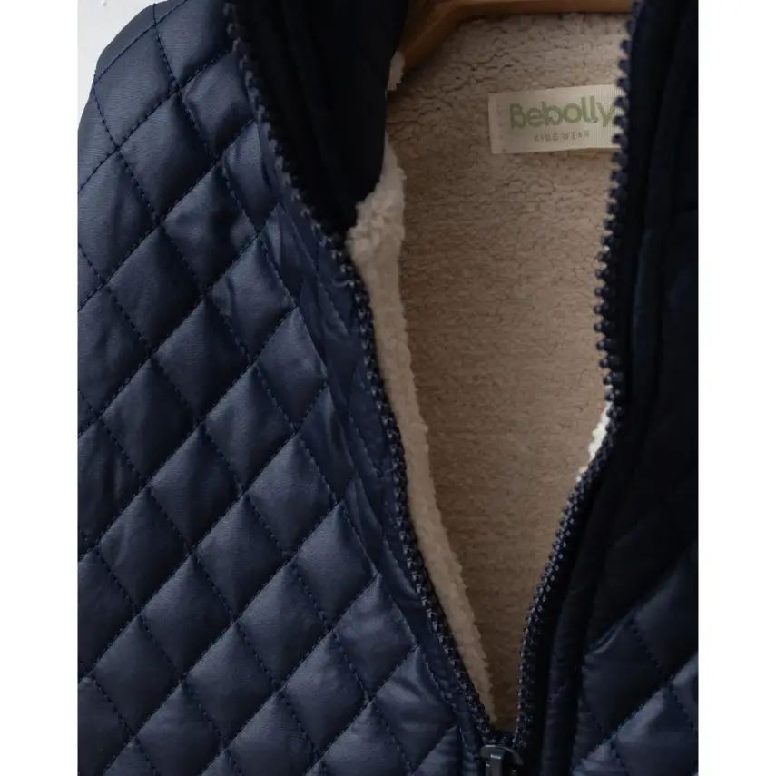 Bebolly Erkek Yelek Baklava Desenli Lacivert - 8