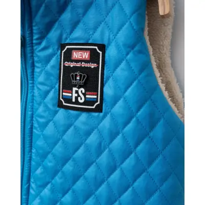 Bebolly Erkek Yelek Baklava Desenli Mavi - 2