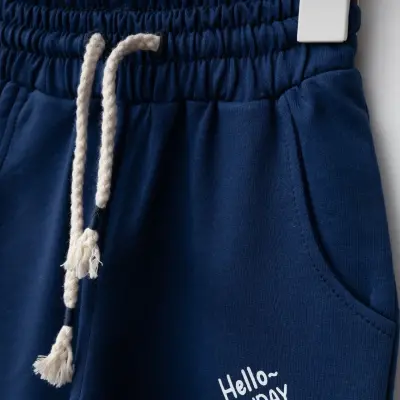 Bebolly Hello Sunday Ayıcıklı Baskılı Erkek Çocuk Eşofman Altı Lacivert - 8