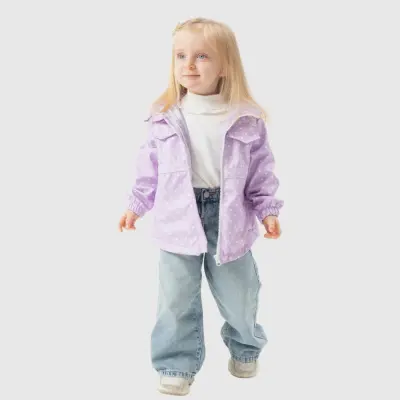 Bebolly Kız Bebek Puantiyeli Yağmurluk Lila - 6