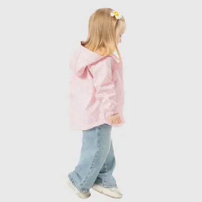 Bebolly Kız Bebek Puantiyeli Yağmurluk Pudra - 6