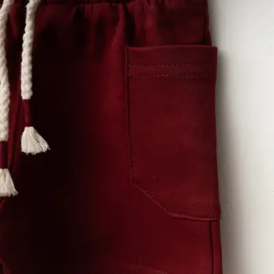 Bebolly Şort Yan Cepli Bordo - 9