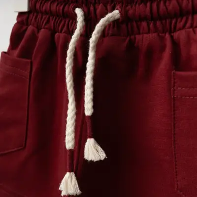 Bebolly Şort Yan Cepli Bordo - 11