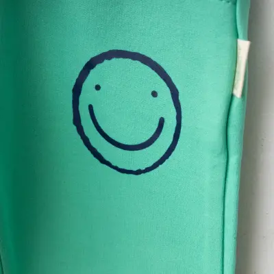 Bebolly Unisex Eşofman Altı Gülenyüz Baskılı Mint - 3