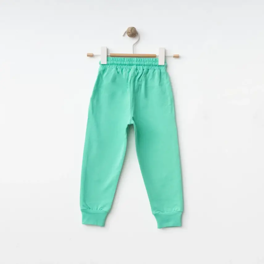 Bebolly Unisex Eşofman Altı Gülenyüz Baskılı Mint - 2