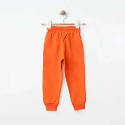 Bebolly Unisex Eşofman Altı Happy Baskılı Mercan - 4