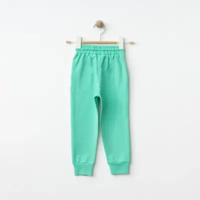 Bebolly Unisex Eşofman Altı Happy Baskılı Mint - 2