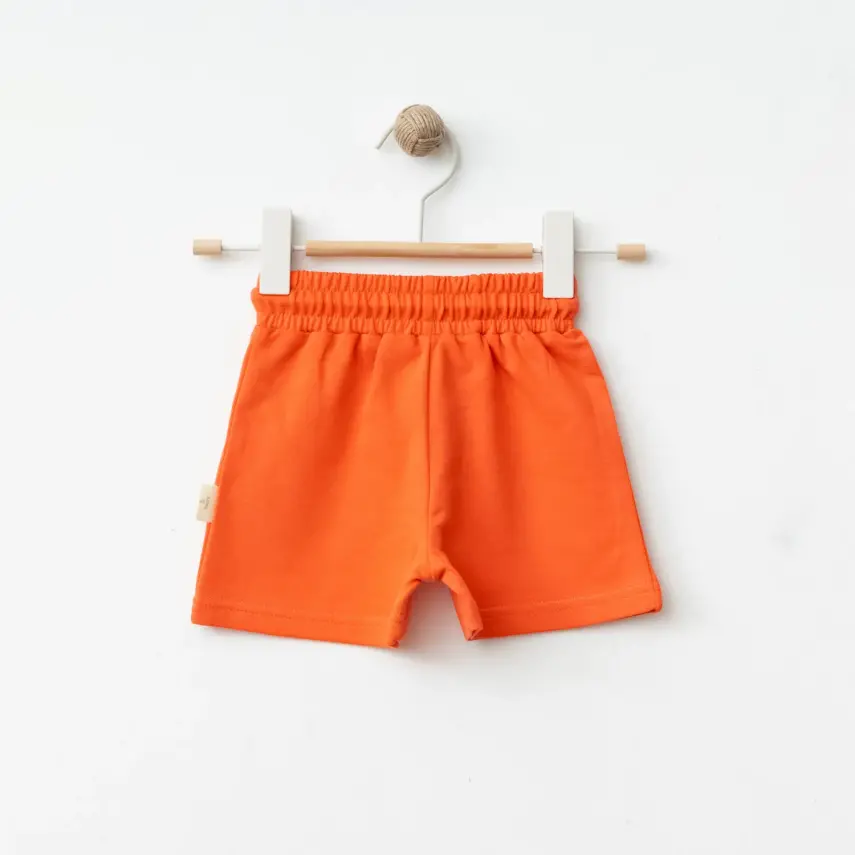 Bebolly Unisex Şort Happy Baskılı Mercan - 6