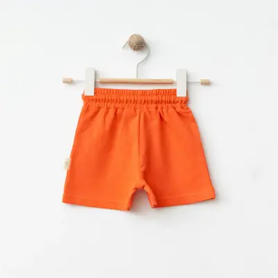 Bebolly Unisex Şort Happy Baskılı Mercan - 8