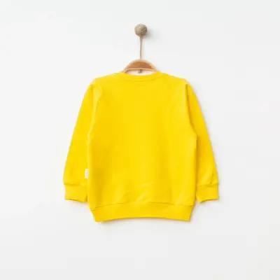 Bebolly Unisex Sweatshirt Happy Baskılı Sarı - 6