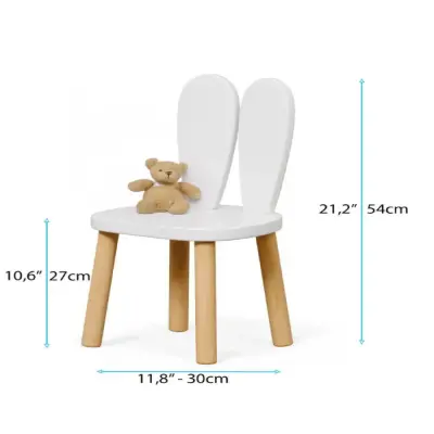 Bee Smart 2 Sandalyeli Masa Seti Beyaz Naturel  - 3