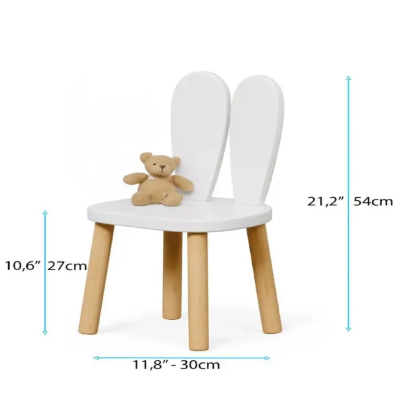 Bee Smart 2 Sandalyeli Masa Seti Beyaz Naturel  - 3