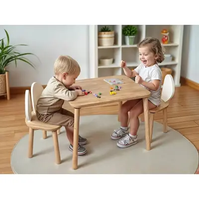 Bee Smart 2 Sandalyeli Masa Seti Safir Meşe - 2