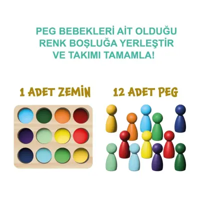 Bee Smart Peg Bebek 12'li İnsan Figürleri - 4