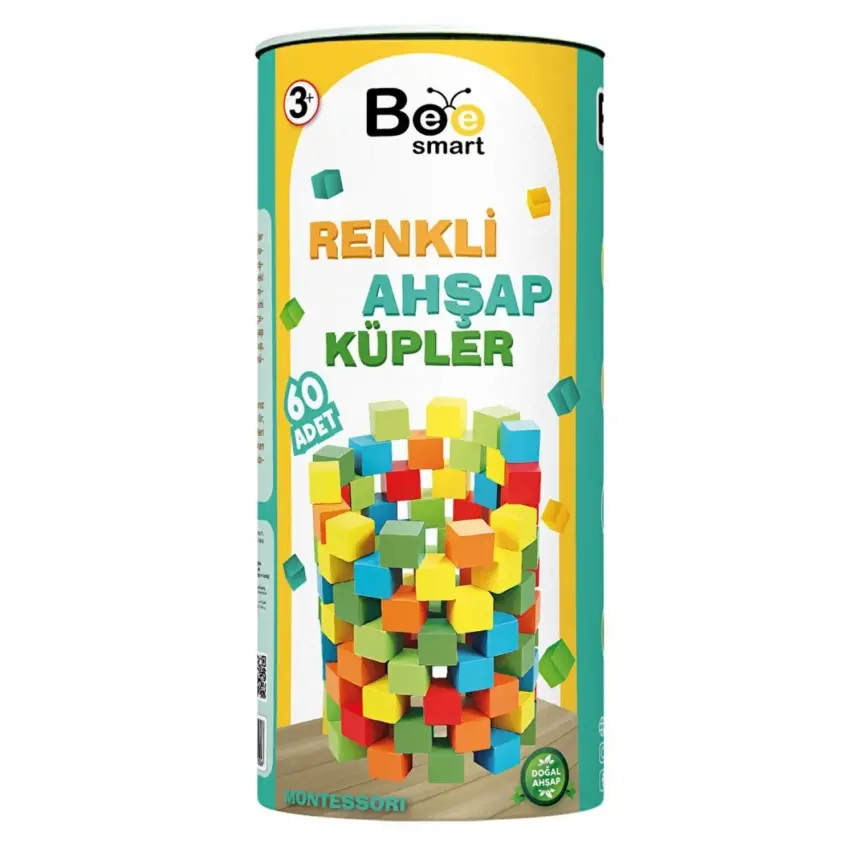Bee Smart Renkli Ahşap Küpler - 1