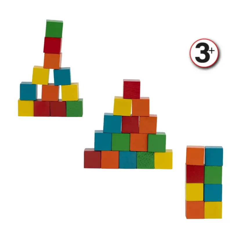 Bee Smart Renkli Ahşap Küpler - 5