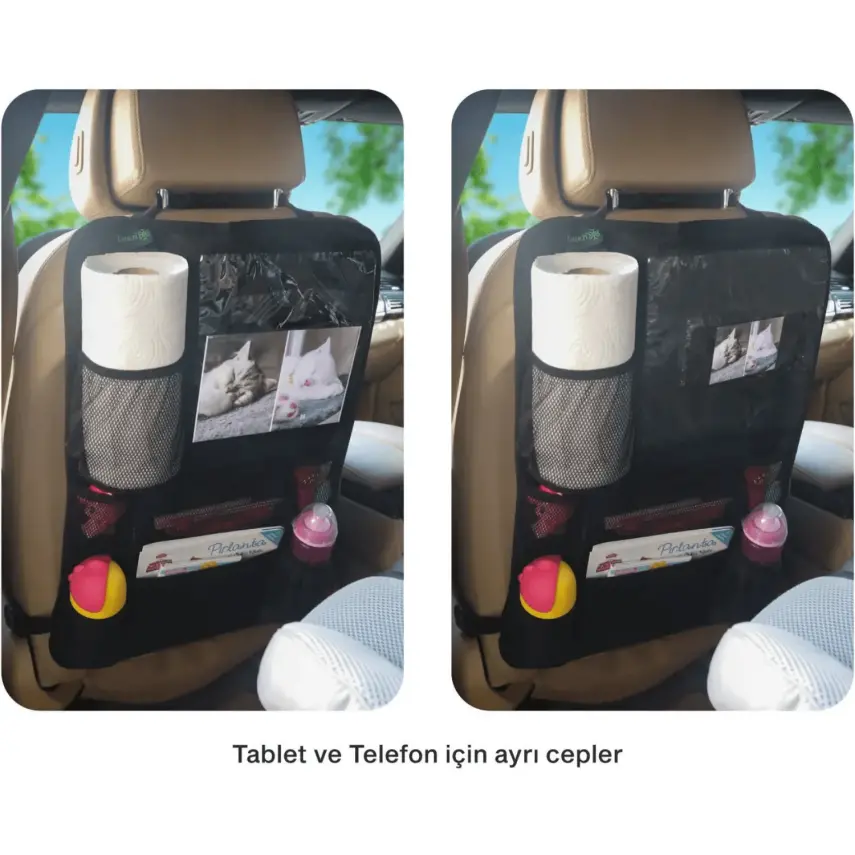 Been Tablet Ve Telefon Tutacaklı Araç Organizeri Siyah - 5