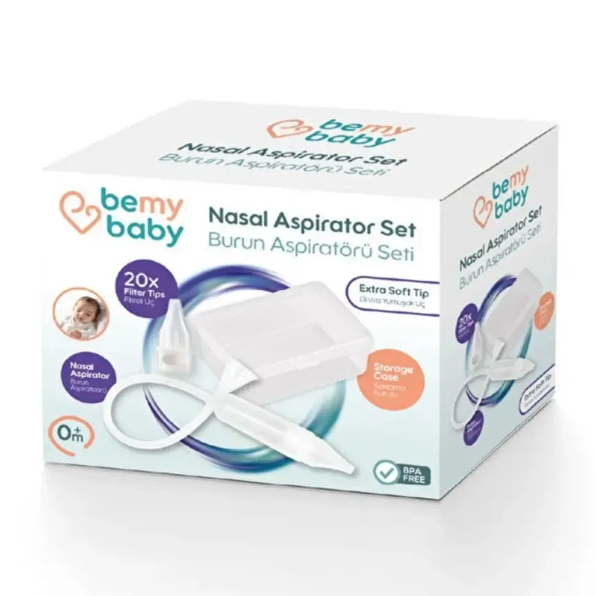 Bemy Baby Burun Aspiratörü Seti ( Cihaz + 20 Adet Uç) - 1