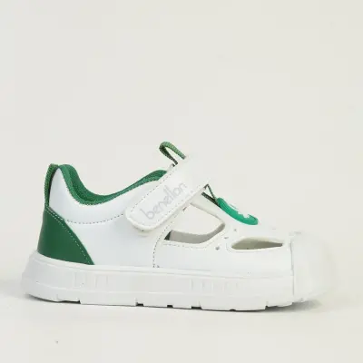 Benetton Bebek Sandalet Beyaz - Yeşil Unisex 
