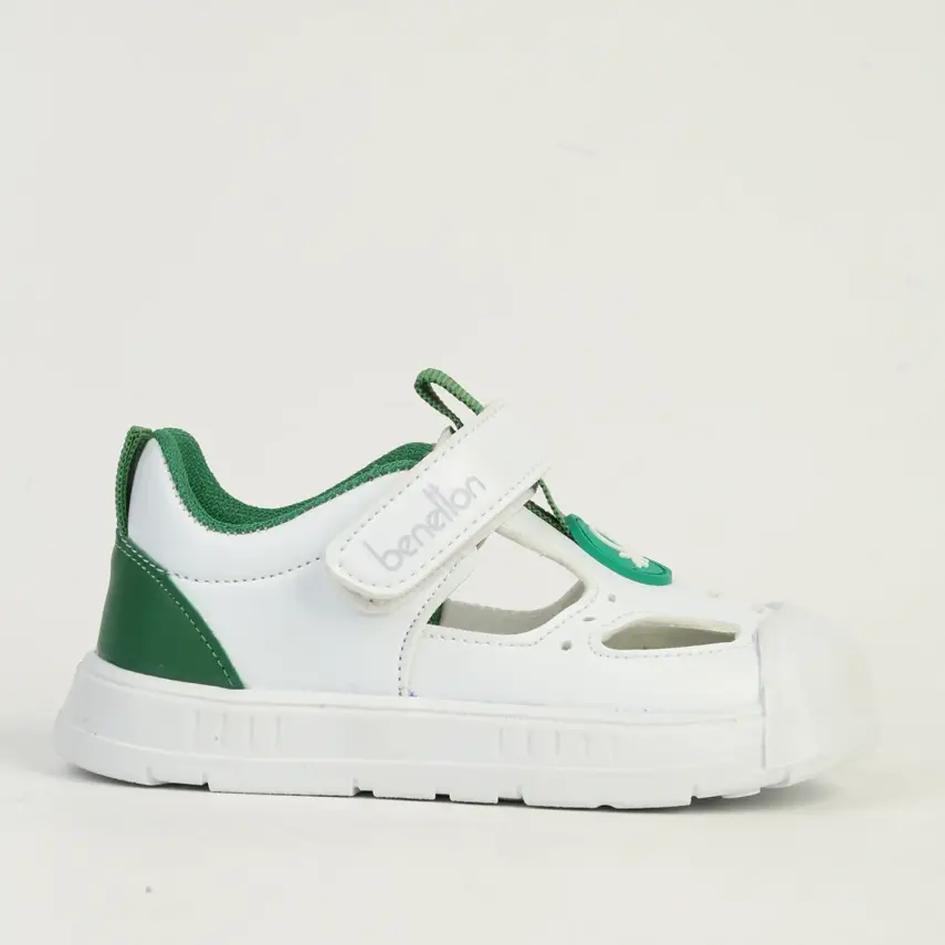 Benetton Bebek Sandalet Beyaz - Yeşil Unisex - 1