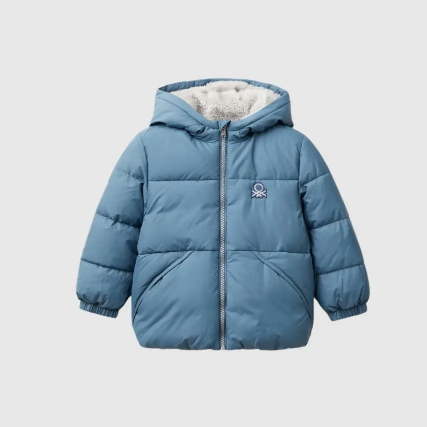 Benetton Erkek Bebek Mont Gri - 1