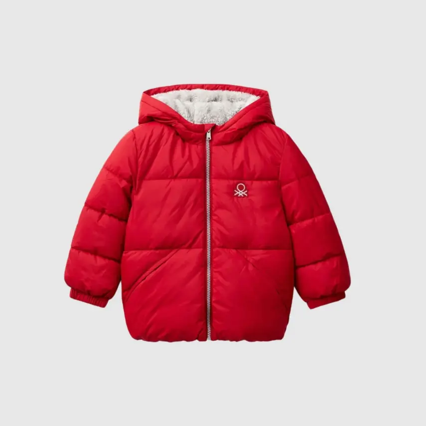 Benetton Erkek Bebek Mont Kırmızı - 3