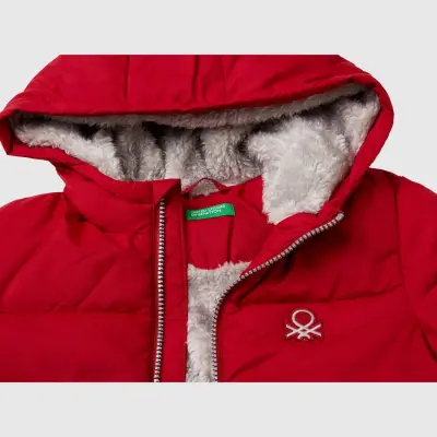 Benetton Erkek Bebek Mont Kırmızı - 7