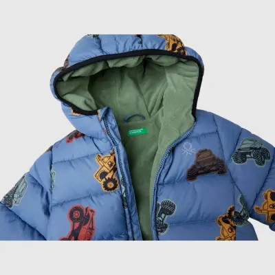 Benetton Erkek Bebek Mont Mavi - 2