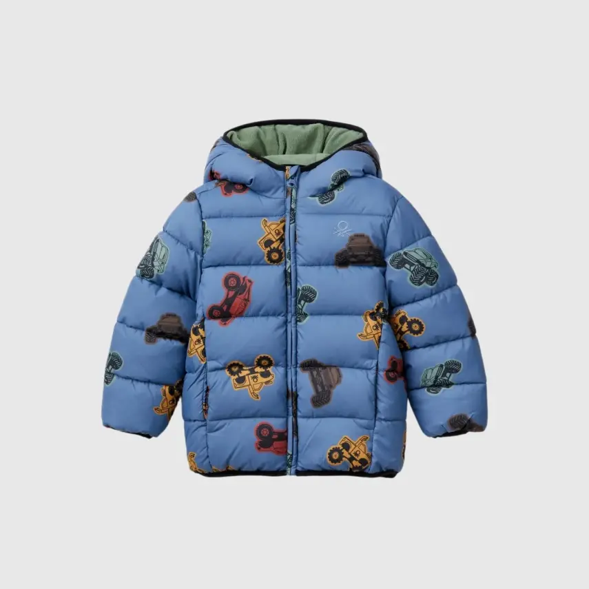 Benetton Erkek Bebek Mont Mavi - 1