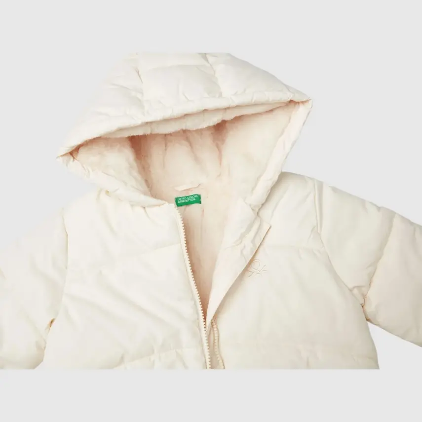 Benetton Kız Bebek Mont Ekru - 2