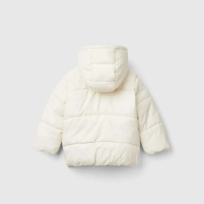 Benetton Kız Bebek Mont Ekru - 14