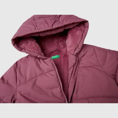 Benetton Kız Bebek Mont Pembe - 5